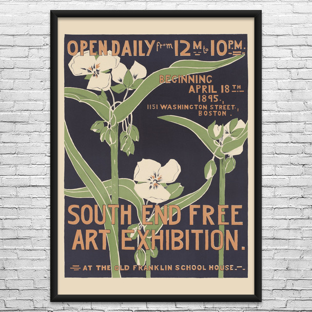 South End Art Exhibit Vintage Ad Wall Art South End Art Exhibit Vintage Ad Wall Art
