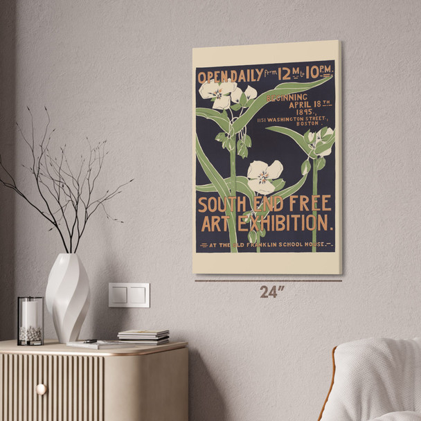 South End Art Exhibit Vintage Ad Wall Art