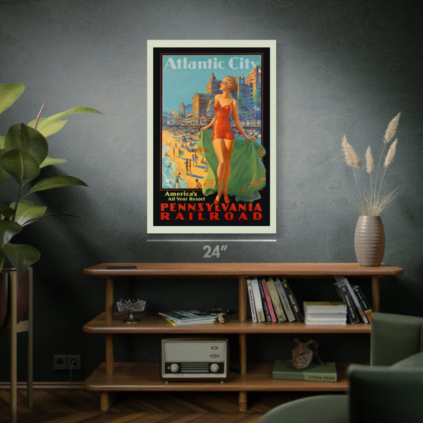 Atlantic City Vintage Travel Art