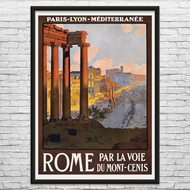 Rome Vintage Travel Art