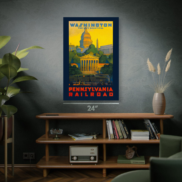 Washington Pennsylvania Railroad Vintage Travel Art Washington Pennsylvania Railroad Vintage Travel Art