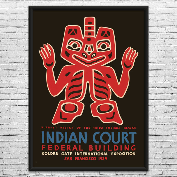 Indian Blankets Exhibit WPA Poster Art Indian Blankets Exhibit WPA Poster Art