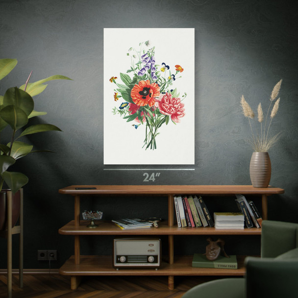 Bouquet of Flowers Botanical Art Print Bouquet of Flowers Botanical Art Print