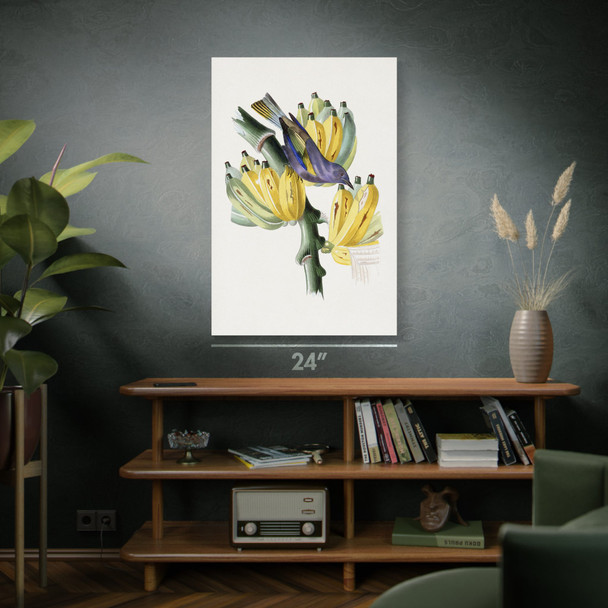 Bird on Bananas Botanical Art Print Bird on Bananas Botanical Art Print