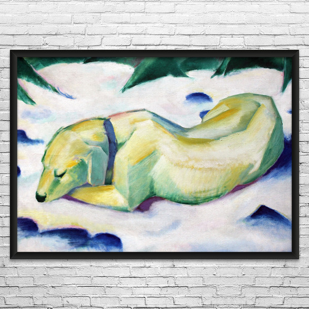 Franz Marc Dog Lying in Snow Art Print
