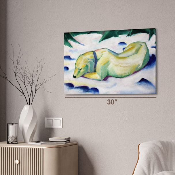 Franz Marc Dog Lying in Snow Art Print