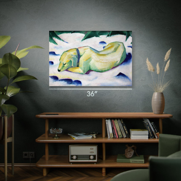 Franz Marc Dog Lying in Snow Art Print