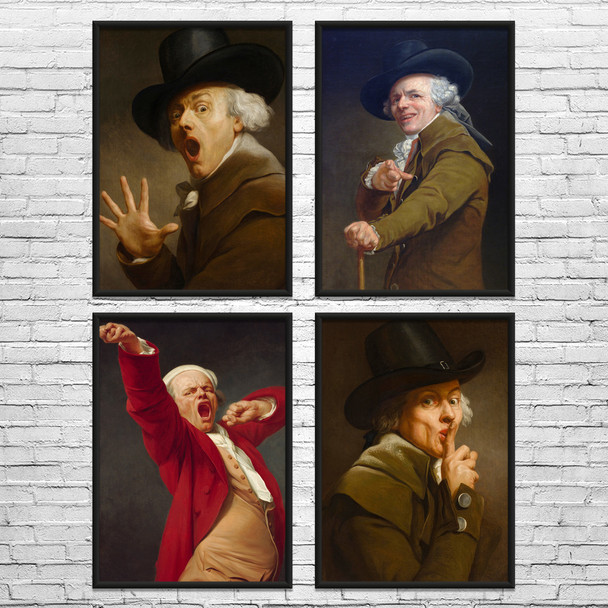 Joseph Ducreux Portrait Art Prints Set of 4