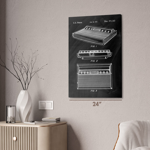 2600 Retro Game Console Patent Wall Art