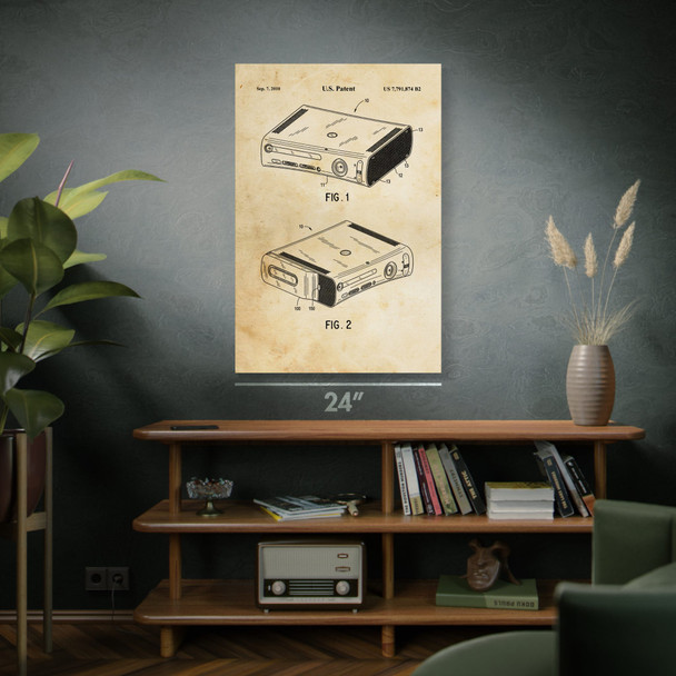 X Box 360 Console Patent Wall Art