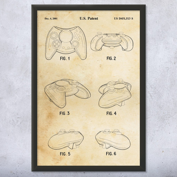 XBox Controller Patent Wall Art