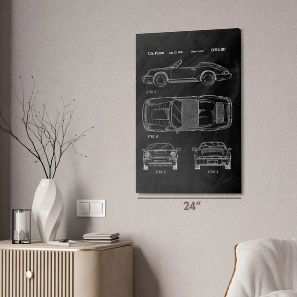 964 Sports Car Patent Wall Art
