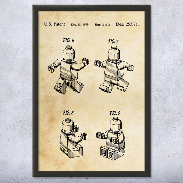 Toy Man Walking Patent Wall Art