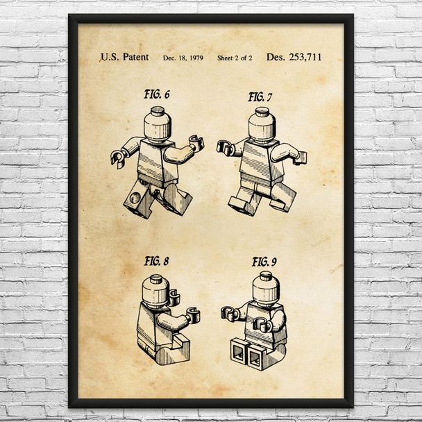 Toy Man Walking Patent Wall Art