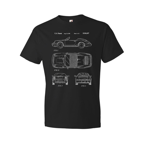 Porsche 964 Sports Car Carrera Coupe Patent T-Shirt