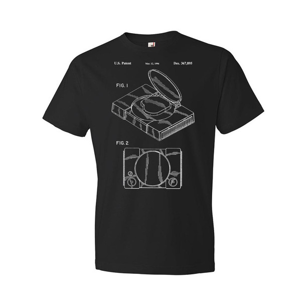 Playstation PS1 Console Patent T-Shirt