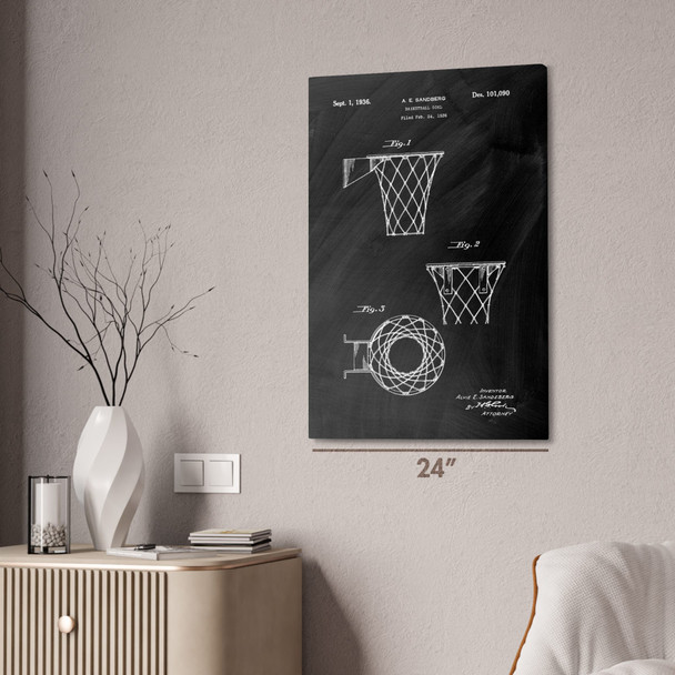 Basketball Net Patent Wall Art
