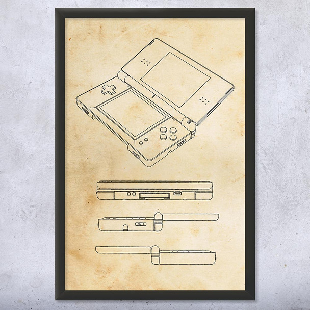 Nintendo DS Game System Patent Wall Art