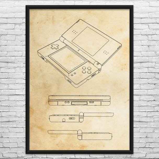 DS Game System Patent Wall Art
