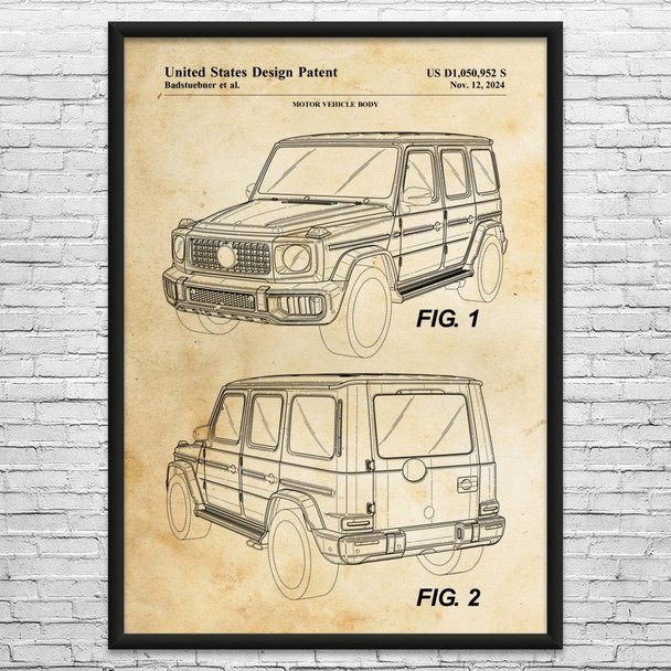 G Wagon Patent Wall Art