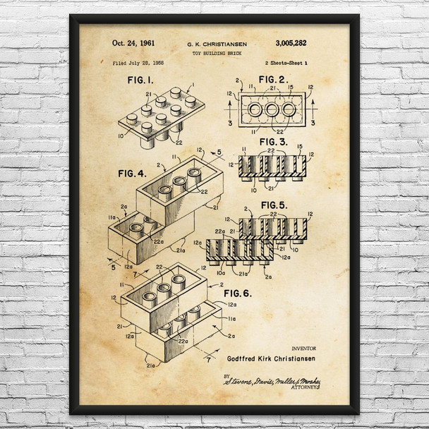 Toy Block Patent Wall Art