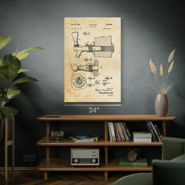 Beer Tap Patent Wall Art