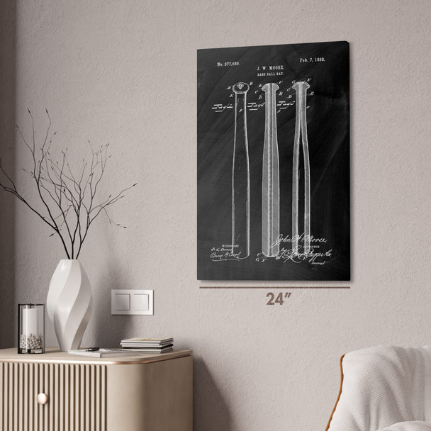 Baseball Bat Patent Wall Art