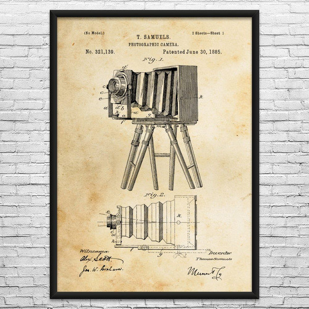 Vintage Camera Patent Wall Art