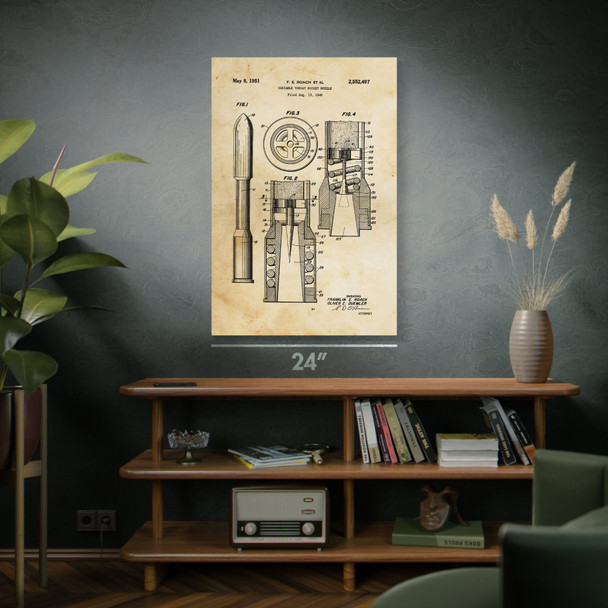Rocket Nozzle Patent Wall Art
