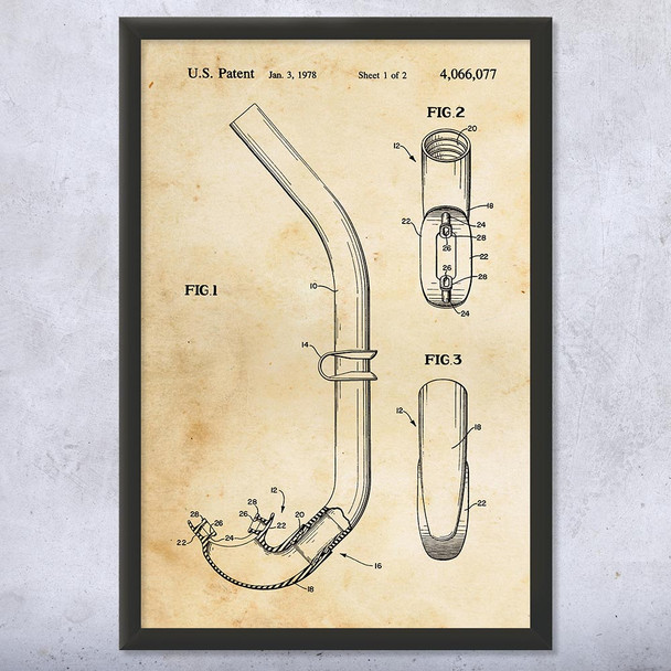 Snorkel Patent Wall Art
