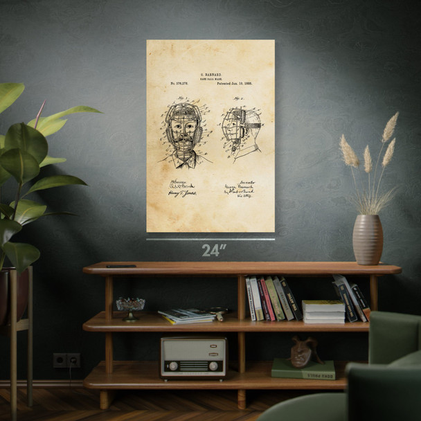 Catchers Mask Patent Wall Art