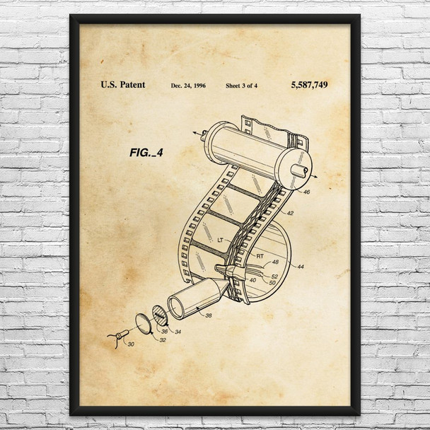 Movie Sound Reader Patent Wall Art