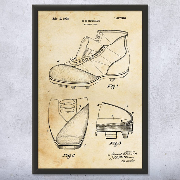 Football Shoe Patent Wall Art