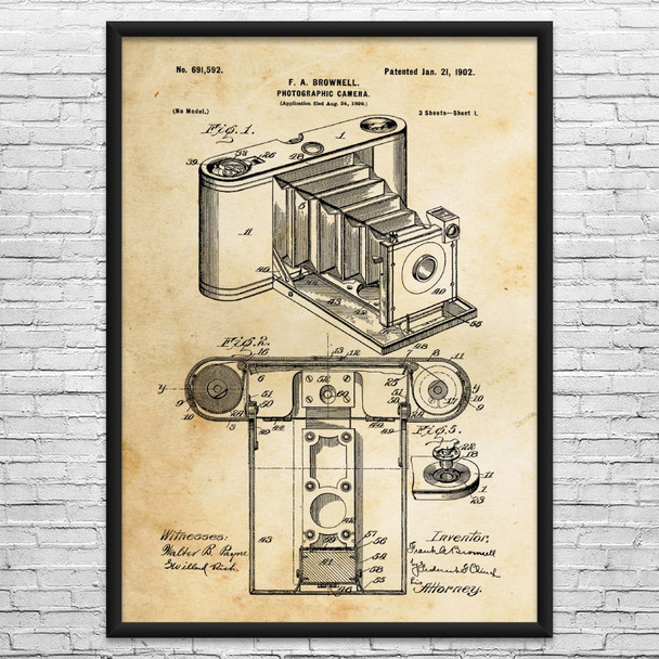 Pocket Camera Patent Wall Art