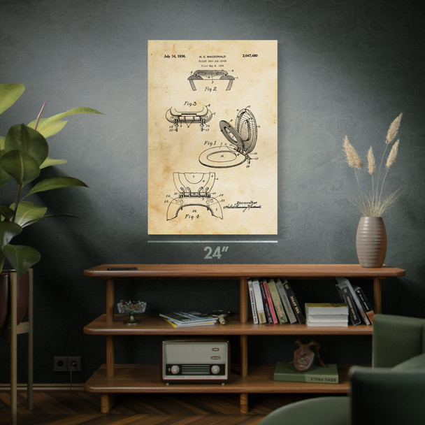 Toilet Seat & Cover Patent Wall Art