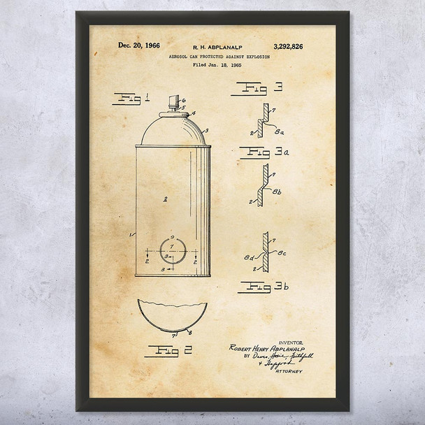 Spray Paint Can Patent Wall Art