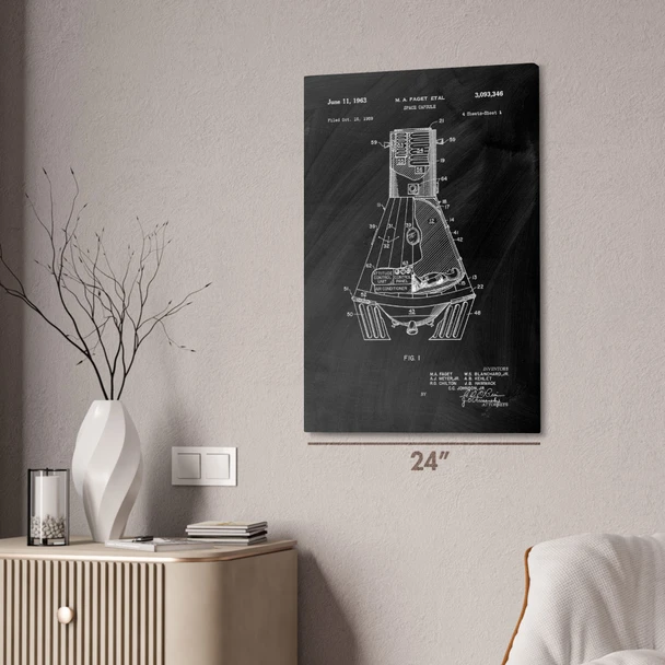 Mercury Space Capsule Patent Wall Art