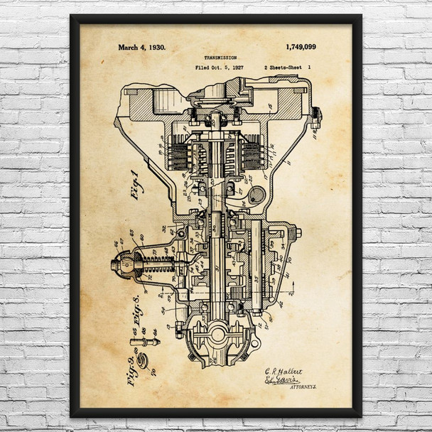 Henry F. Transmission Patent Wall Art
