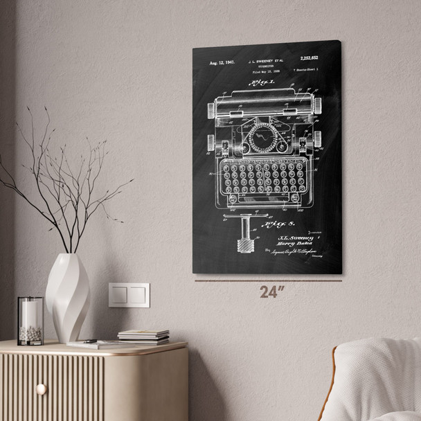 Sweeney Typewriter Patent Wall Art