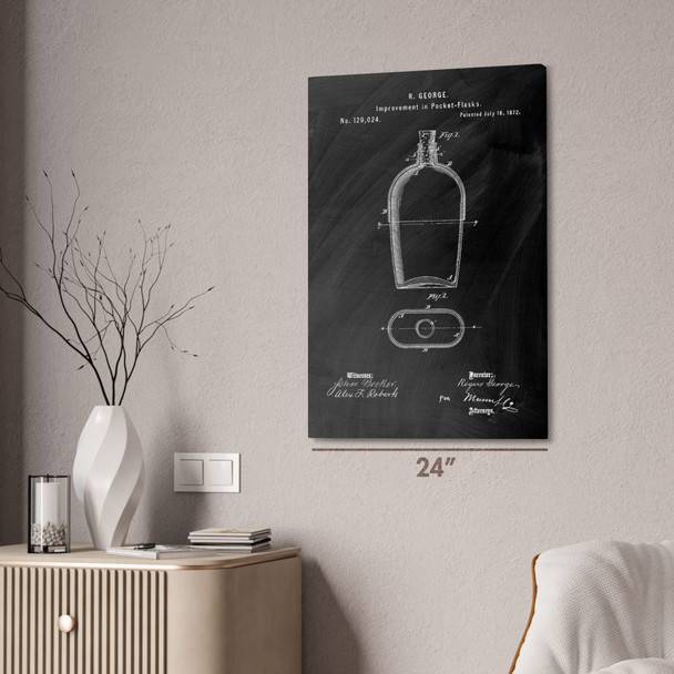 Cork Bottle Flask Patent Wall Art