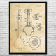 Toilet Plunger Patent Wall Art