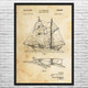 Model Sailing Ship Patent Wall Art