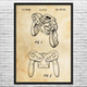 Virtual Boy Controller Patent Wall Art