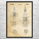 Spark Plug Patent Wall Art