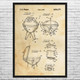 Charcoal Grill Patent Wall Art