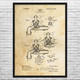 Water Faucet Patent Wall Art