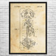 Keyboard MX Switch Patent Wall Art