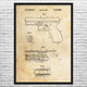 Automatic Pistol Patent Wall Art