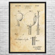 Table Tennis Paddle Patent Wall Art