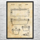 Bath Tub Patent Wall Art